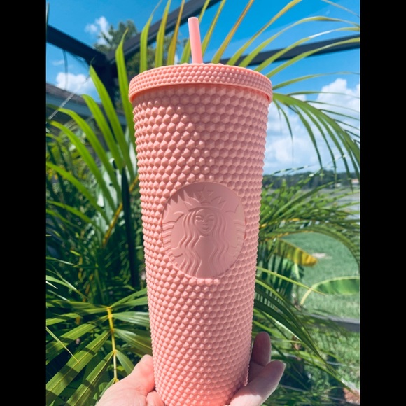 Starbucks 2020 Baby Pink Soft Touch Studded Tumbler Cold Cup Venti 24oz US HTF - Picture 2 of 10